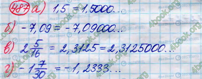 ГДЗ Алгебра 8 клас сторінка 487